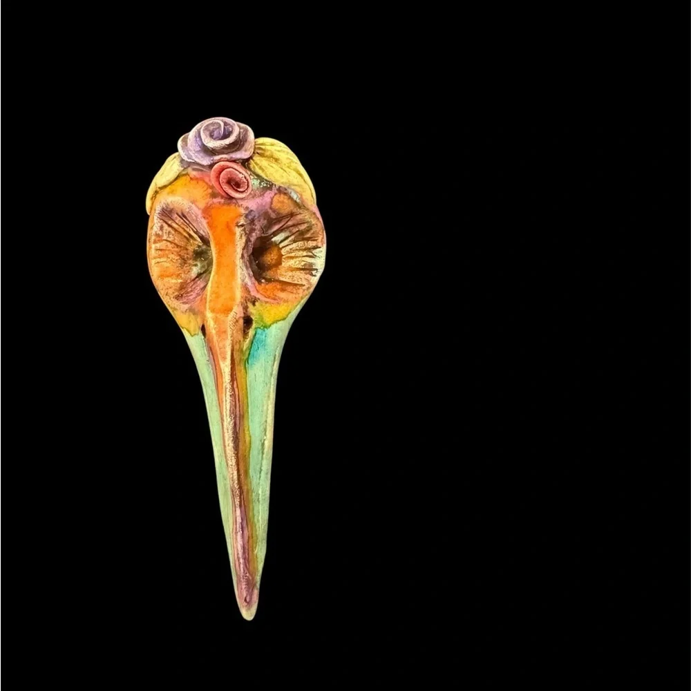 Colorful Raven Mask pendant